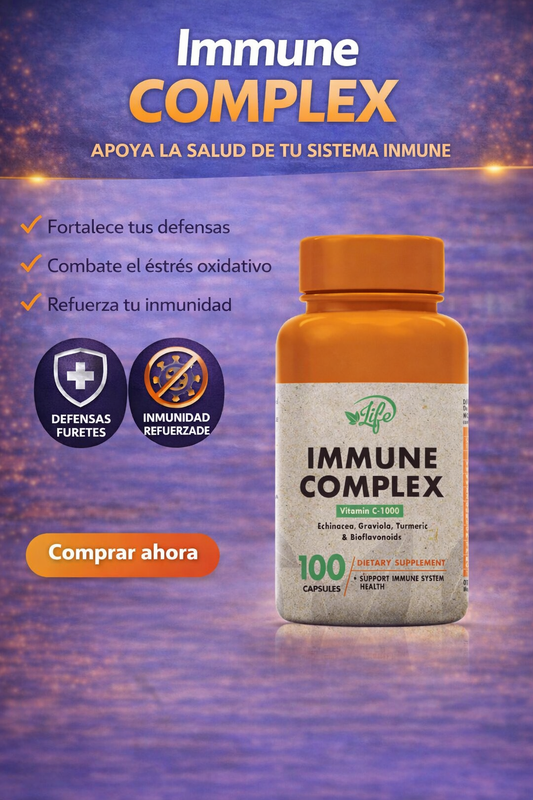 Immune Complex + Vitamina C 100 Capsulas ™ / ¡Apoyo diario para tus defensas!