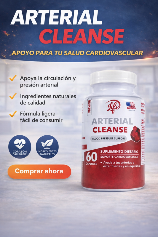 Arterial Cleanse 60 Capsulas ™ / ¡Un paso diario hacia una mejor circulación!